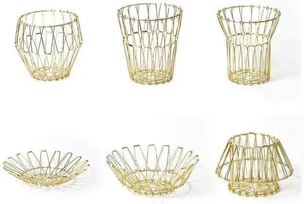 Multipurpose Metal Golden Foldable Basket