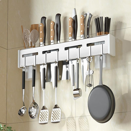 Punch Free Iron Kitchen Rack-Silver