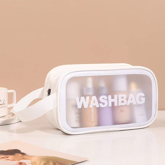 Wash Bag Makeup Travel Pouch White (M)