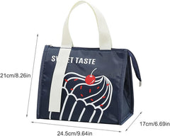 Insulated Food Storage Bag with Zip-Blue