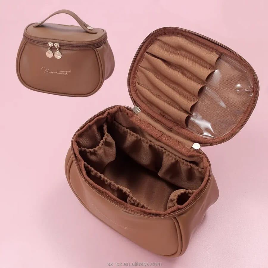 Pu Leather Pouch-Brown