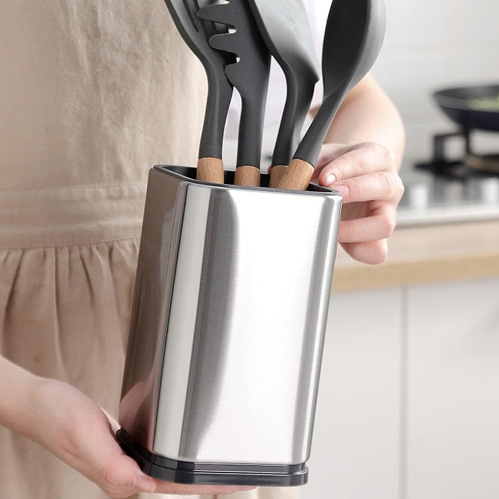 Stainless Steel Sqaure Utensil Holder