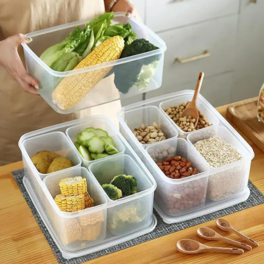 4 Partition Airtight Food Storage Containers