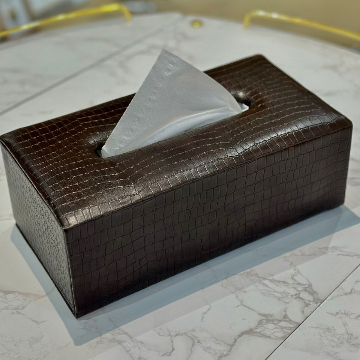 Leather Tissue Box -D2