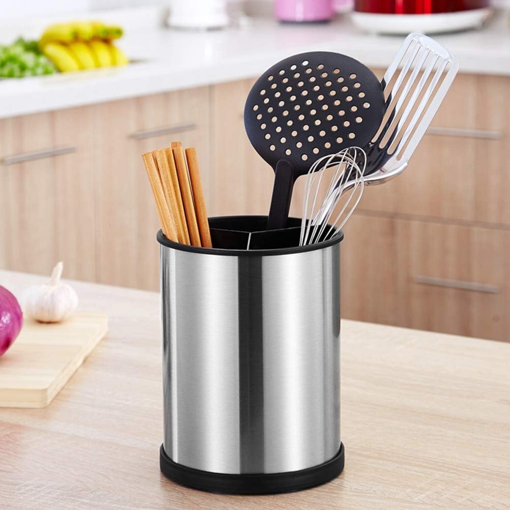 Stainless Steel Rotating Utensil Holder
