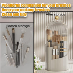 Rotating Cosmetics Brush Organizer