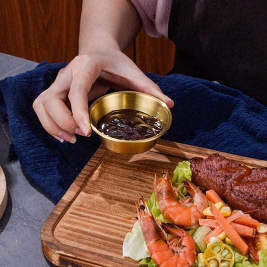 Golden Seasoning Plate Round Small