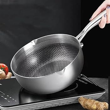 Stainless Steel Laser Coating Sauce Pan-22cm
