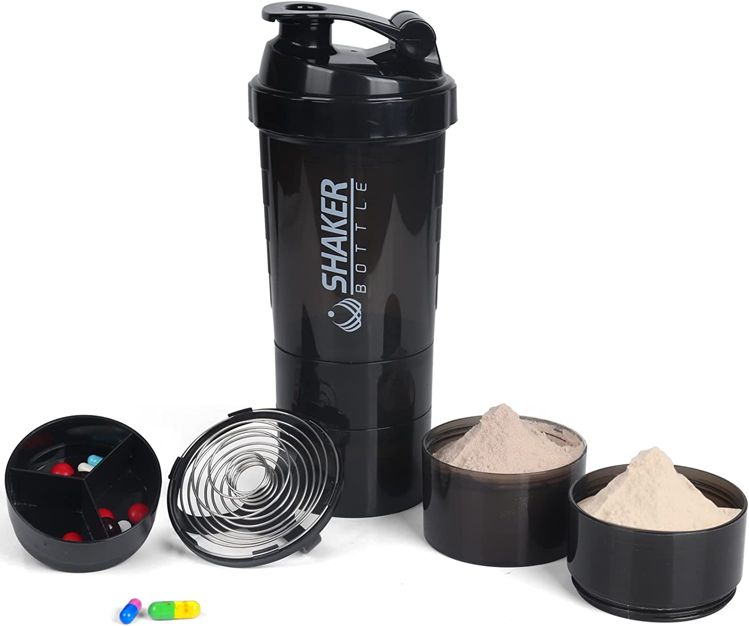 BPA Free Portable Protein Powder Fitness Sports Shaker Bottle – Zahra Stores