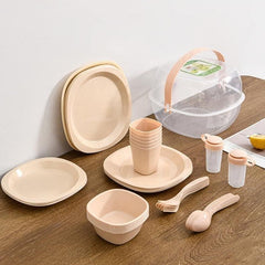 48 Pcs Outdoor Set Plastic Tableware Set-Skin