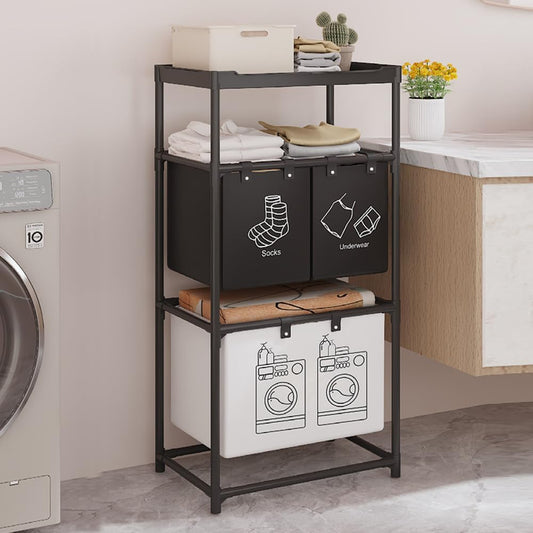 3 Tier Laundry Sorter Shelf