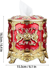 European Tissue Box Round-White
