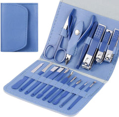 16 Pieces Set Nail Care Tools -Blue