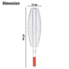 HomeFast BBQ Barbeque Fish Grill (67 cm x 15 cm)