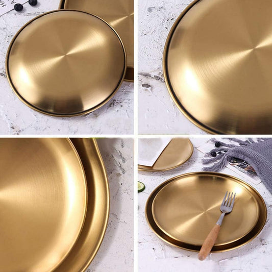 Round Gold Dinner Plate (23cm)
