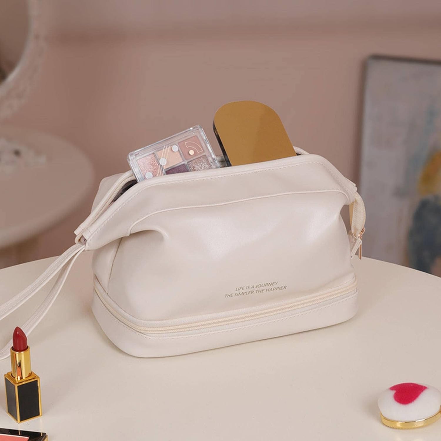 PU Leather Travel Cosmetic Pouch