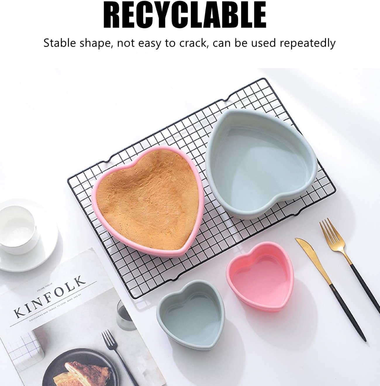 Heart Shape Silicone Baking Mold