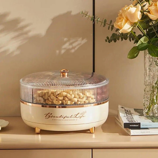 Rotating Snack & Nut Storage Box-OffWhite