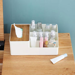 Wooden Tissue Box With Shelves