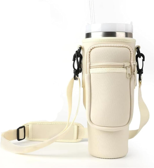 Water Bottle Carrier Bag with Phone Pocket