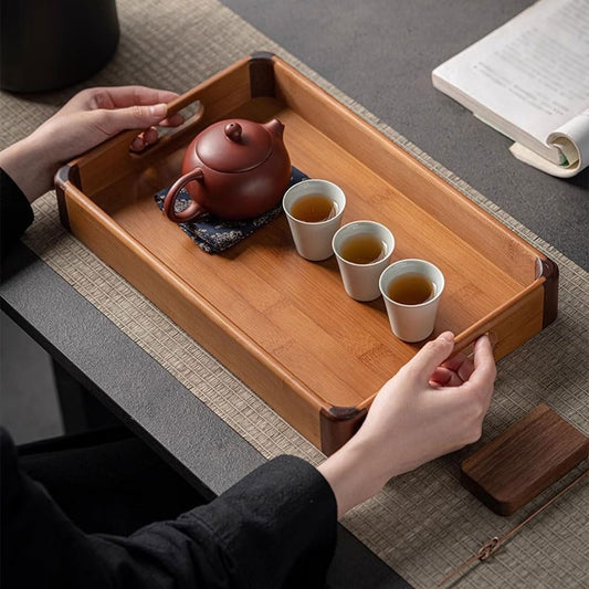 Rectangle 3 Pc Wooden Tray Set