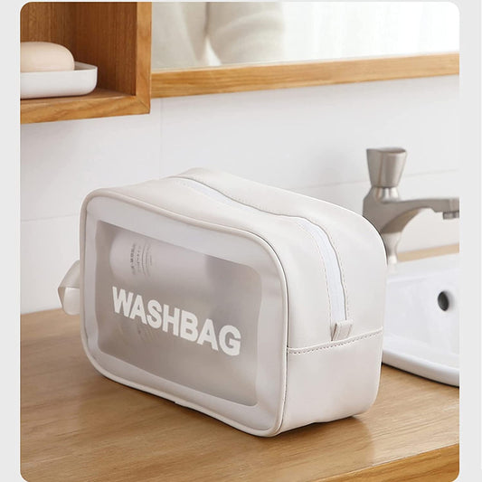 Wash Bag Makeup Travel Pouch White (S)
