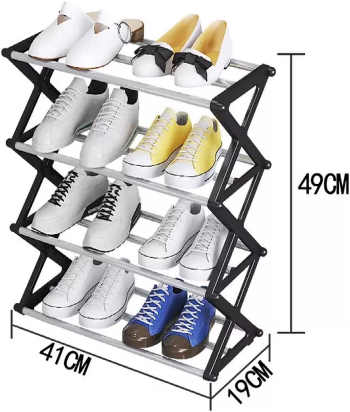 4 Layer X-Type Shoe Rack