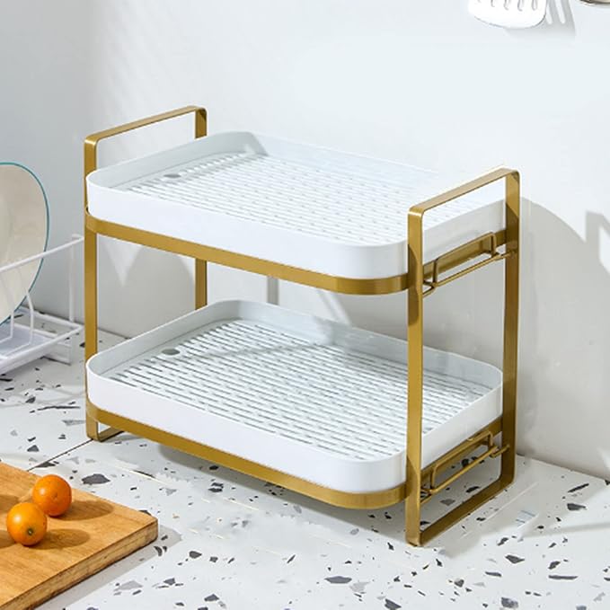 2 Tier Multifunctional Kitchen Storage Drain Rack