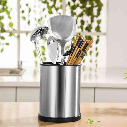 Stainless Steel Rotating Utensil Holder