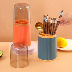 3-Grid Tableware Cutlery Holder-Blue