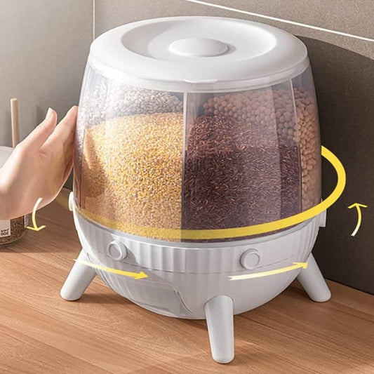 Rotating Grain Storage Container
