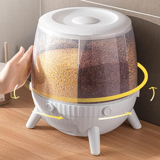 Rotating Grain Storage Container
