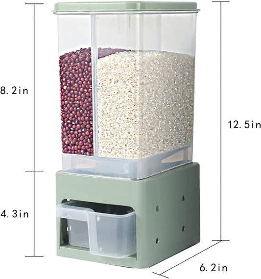 Two-Grid Grain Storage Box-Grey (Minor Damage)