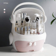 Portable Waterproof Makeup Case Desktop Storage Box -Pink