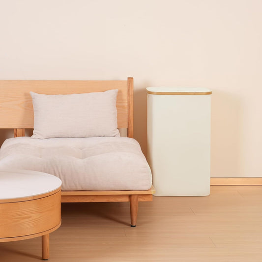 Foldable Laundry Storage Basket Offwhite-L