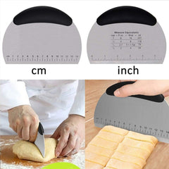 Stainless Steel Dough Scrapper (D-Shape)