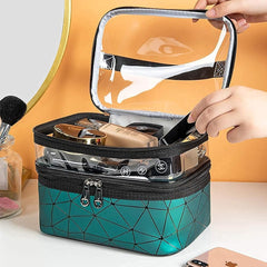 Double Layer Cosmetic Pouch-Green