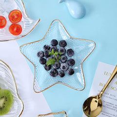 8 Pcs Gold Dessert Plates (Star)
