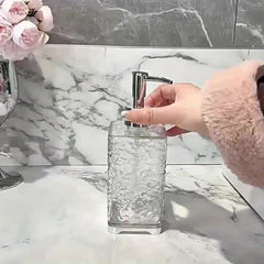 Luxury Transparent Hand Sanitizer Bottle Square-White