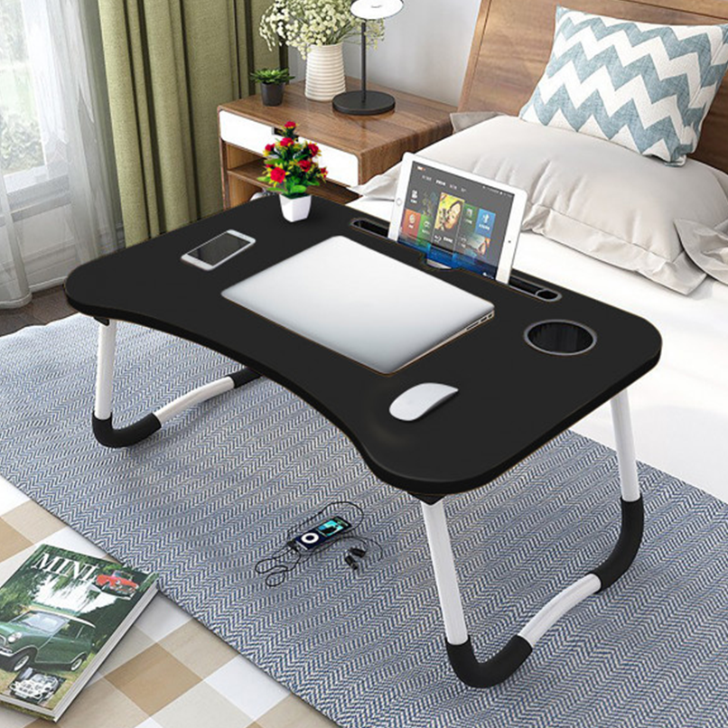 Portable Folding Computer Table Portable Folding Laptop Table-Black – Zahra Stores