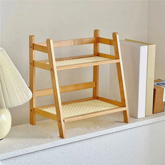 2 Tier Wooden Countertop Storage Organzier