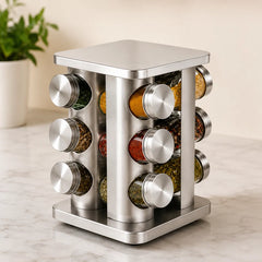 Stainless Steel 360° Rotating Spice Rack