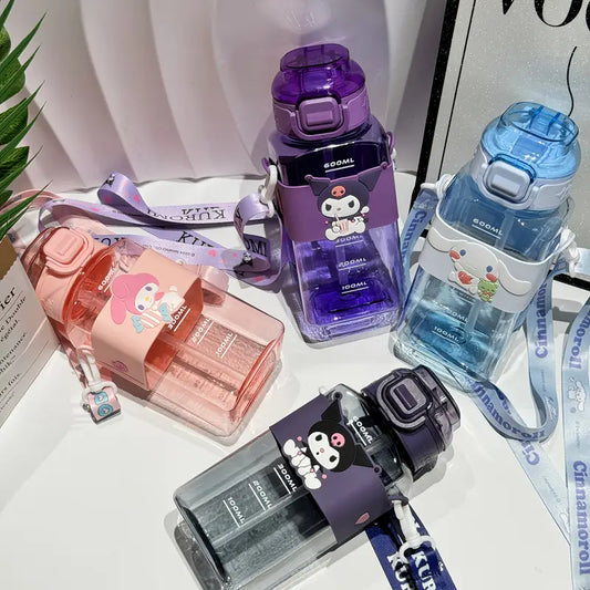 Cartoon Design Water Bottle-Sky Blue