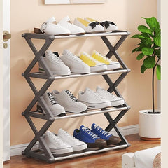 4 Layer X-Type Shoe Rack