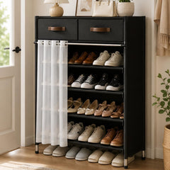 Dustproof Shoe Rack Organizer with Storage Drawers