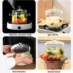 Glass Stovetop Cooking Pot -1300ML