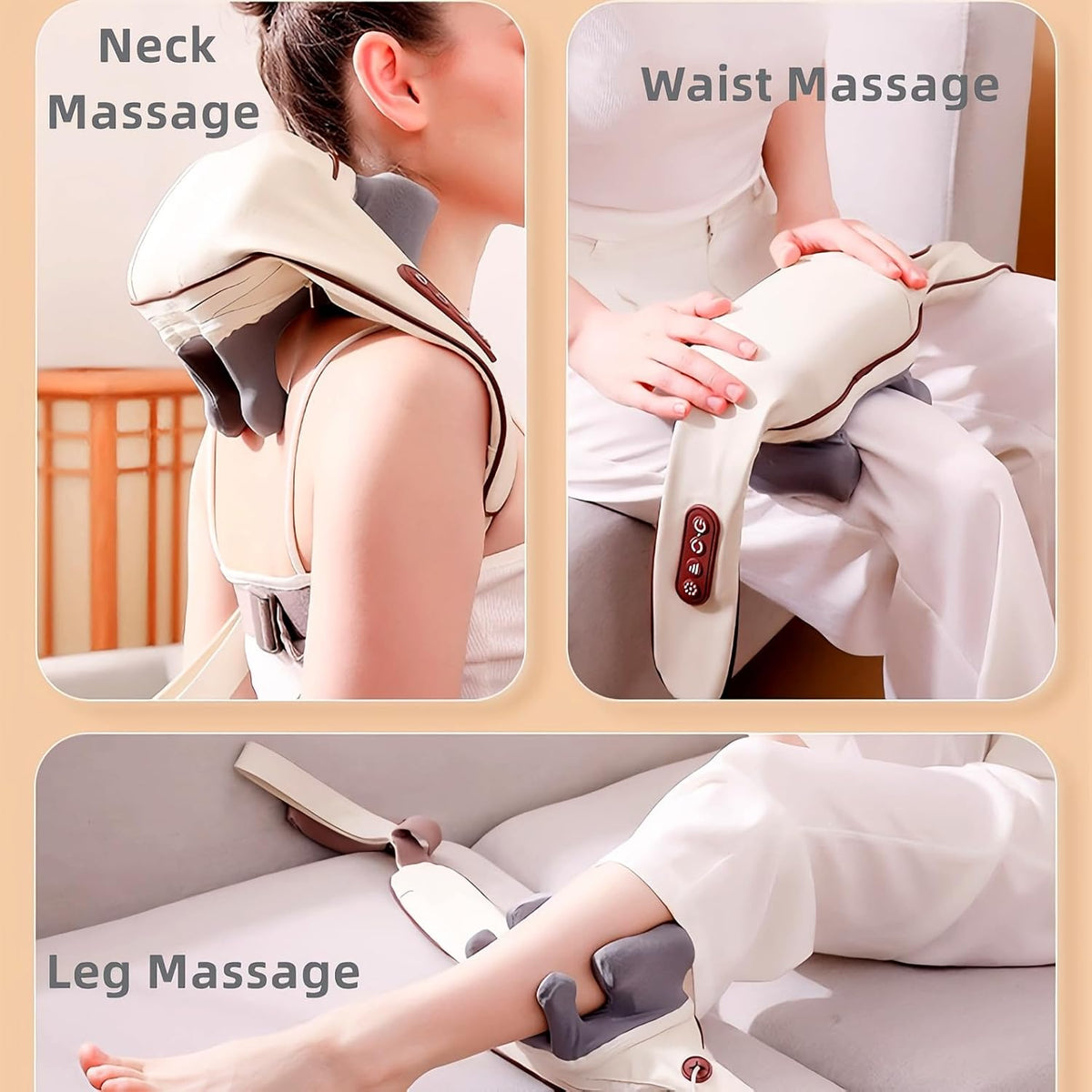 Electric Wearable Body Massager -White