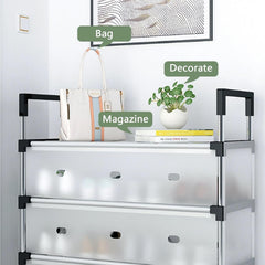 6 Layer Metal Shoe Organizer Rack