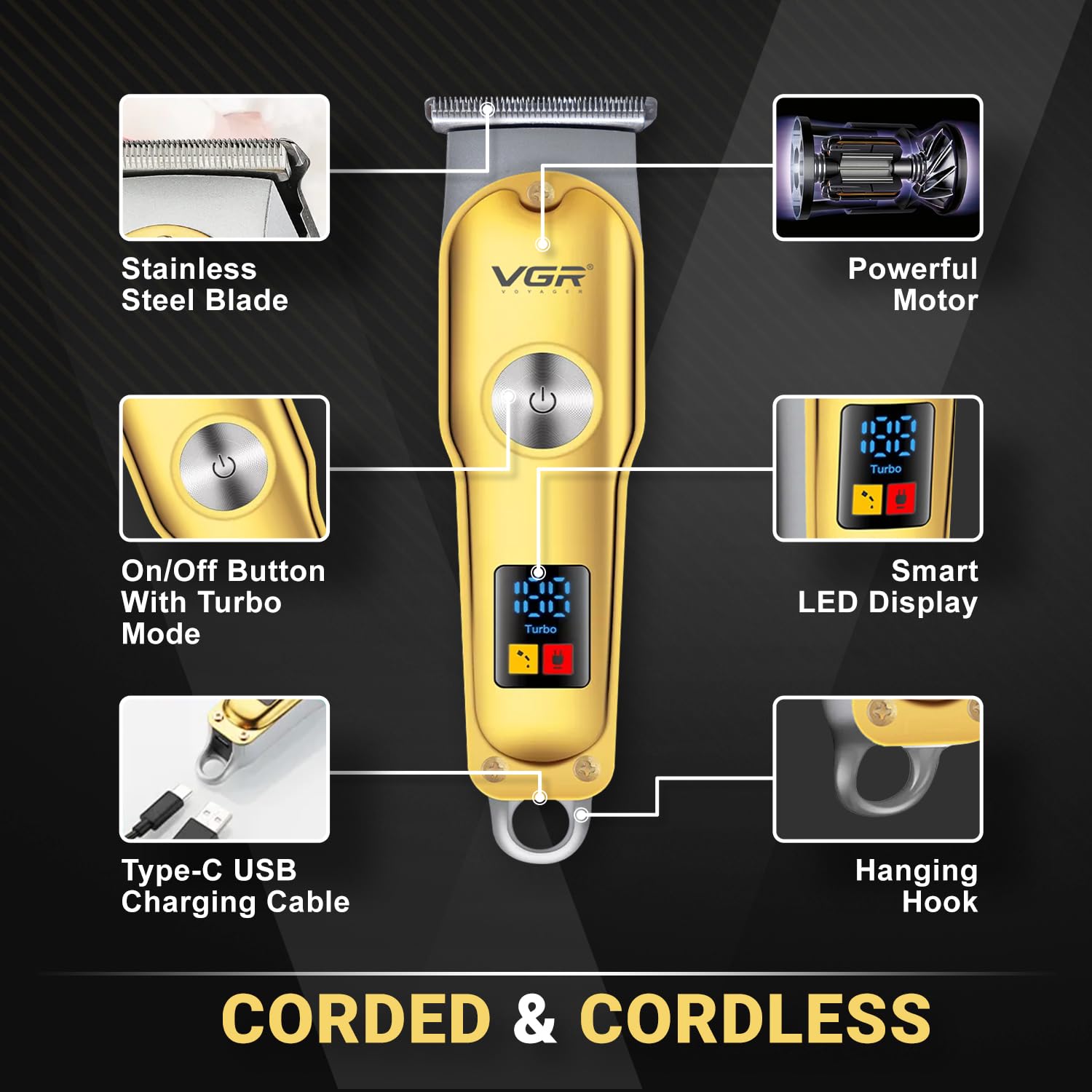 VGR V-290 Wireless Hair Grooming Set