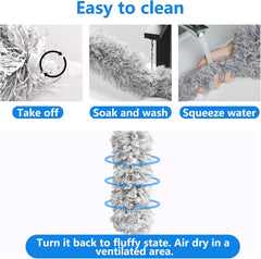 Extendable Microfiber Feather Duster-Grey
